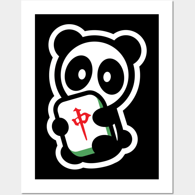 Mahjong Panda Wall Art by Bambu